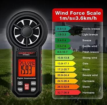 tapi slikar: Industrijski digitalni anemometar HABOTEST HT5005 Višenamenski ručni — 3