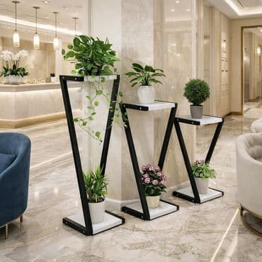 Dekorativni stalci za saksije – set od tri postolja - Dizajn: moderni