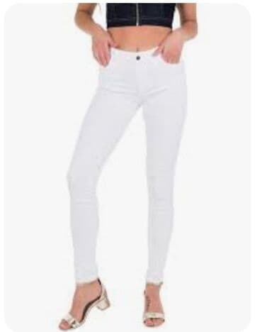 push up pantalone: Fantastične bele farmerice Jednom obučene, bukvalno nove Dublji struk — 7