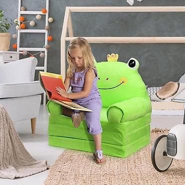 ikea mammut deciji sto: Foteljica za decu FROGY CROWN – plišana, rasklopiva foteljica u obliku — 2
