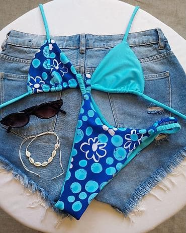 gornji delovi kupacih kostima: Dvostrani bikini set – trodelni trouglasti kroj - Gornji deo — 1