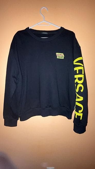 svecane pantalone i kosulje muske: Versace muški dukser (sweatshirt) – crni, Made in Italy - Model — 1