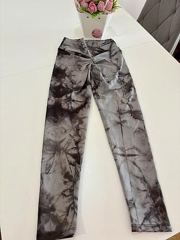 straus pantalone: Ženske helanke sa tie-dye dezenom - Model: duge helanke, uskog kroja — 1