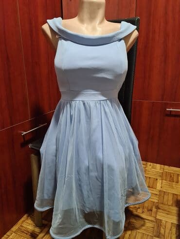 S (EU 36), color - Light blue, Evening, Other sleeves