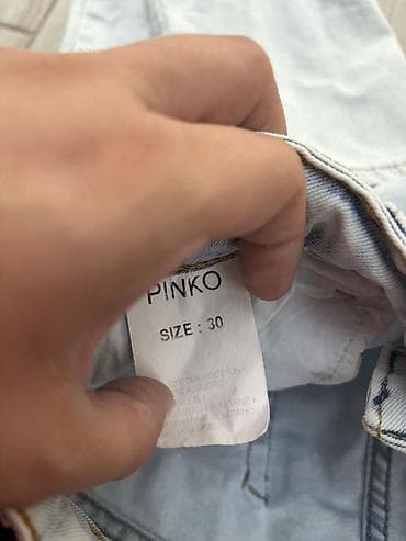 roze surfinije: PINKO ženske farmerke – svetlo ispran plavi denim - Brend: PINKO — 5