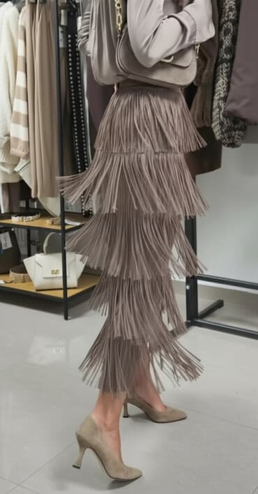 suknja od tila: M, Midi, bоја - Zelena — 1