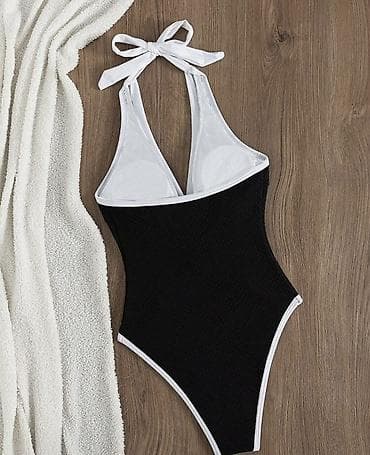 ski odelo lidl: NOV U PAKOVANJU! Jednodelni kupaći kostim – crno-beli, halter vez - — 3