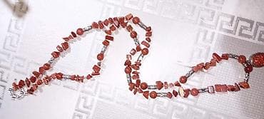 torbice nike: Ručno rađene ogrlice – razni modeli - Set od zlatno‑braon perli — 1