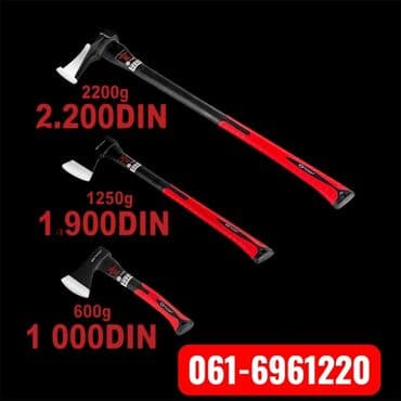 Pneumatic Tools & Compressors: Sekire – više modela i težina Opis: - Robusne sekire sa ergonomskim — 1