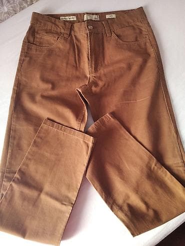 crop jakne: Braon pantalone – klasičan kroj - Boja: topla braon (camel) - — 4