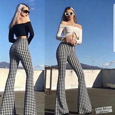 riselje haljine: 💫Ženske zvoncarice – crno‑beli geometrijski print ✅Vise modela ✅1500 — 1