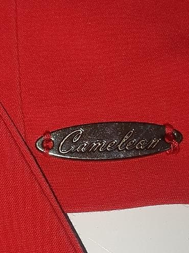 Dukserice: Crvena elastična haljina „Cameleon“ - Veličina: L (40) - Kroj — 5