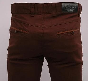 Farmerke: Muške pantalone u tamno braon boji, stilizovane kao čino pantalone — 6