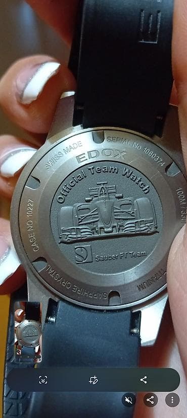 muski prsluci pleteni: EDOX hronograf – Sauber F1 Team “Official Team Watch” - Švajcarski — 4