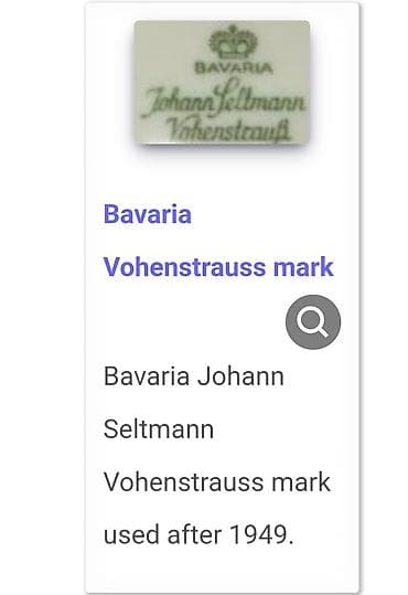 mor tekstil novi pazar: Vaza nova 1949+Johann Seltmann Voheustrauss. Bavaria porcelanska — 8
