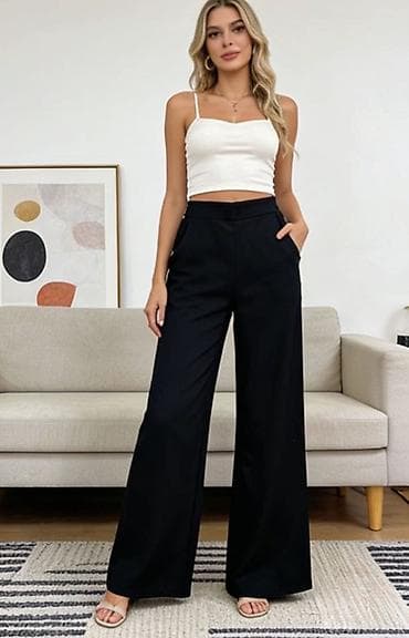 ideal pantalone: 💫Ženske pantalone širokih nogavica – visok struk
✅1950 din — 5