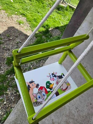 lazy bag za plazu: Dečija ljuljaška, izrađena od drveta, dostupna u roze ili plavoj boji — 13