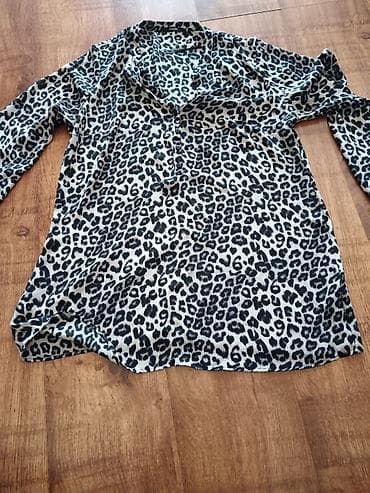 Ženska košulja/bluza sa leopard printom - Boja/pattern: crno-beli