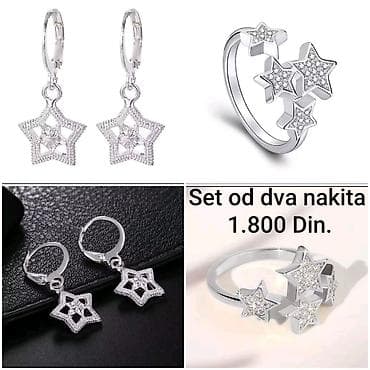 cartier prsten: Posrebreni set nakita od hirurskog čelika sa žigom S925 sa motivom — 1