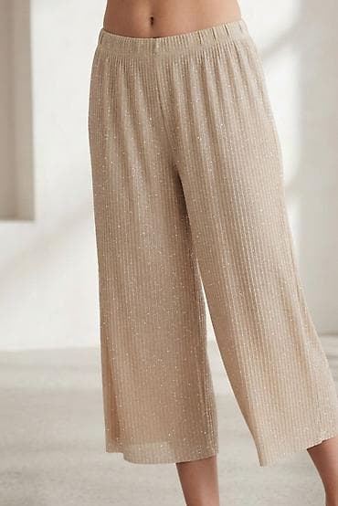 Ženske culotte pantalone sa šljokičastim efektom - Kroj: culotte