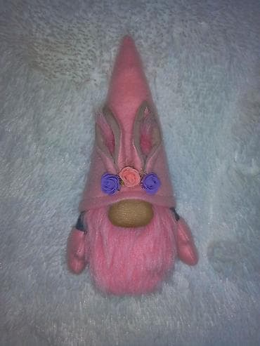 polica dubina 20 cm: Ručno pravljeni ukrasni patuljci sa zečijim ušima – prolećni/uskršnji — 3