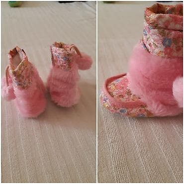 lutke za prste: Dečije roze čizmice/čarapice za bebe - Topao, mekan materijal sa — 3