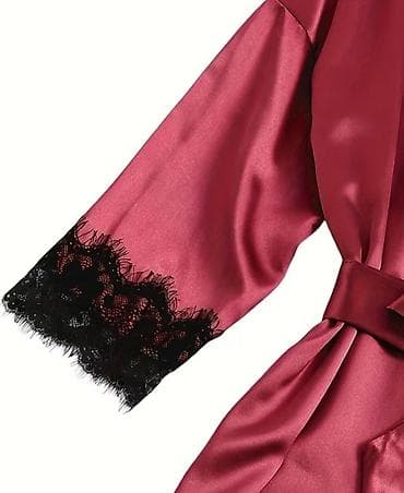 Overalls: Ženski komplet za spavanje i donji veš XL – 4 dela - Satenski kimono — 3