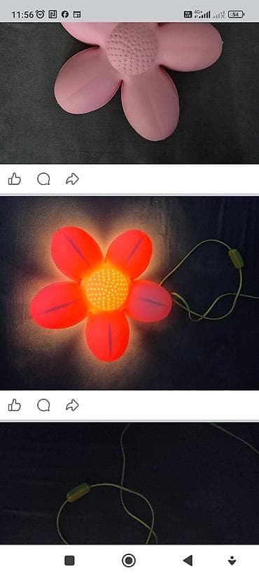 perjane lampe: Dekorativne zidne lampe za dečiju sobu – set raznobojnih modela - — 3