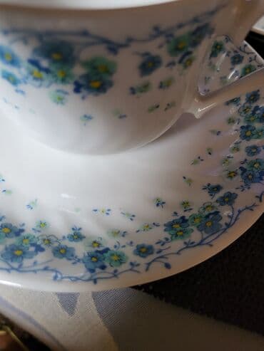 solje za caj: Solje nove za kafu,caj fena porcelan Nemacka 70te. Solje vece — 2