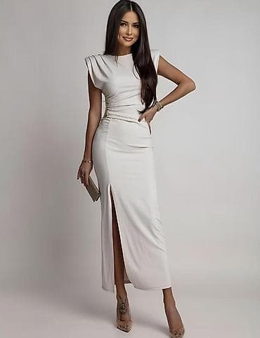 haljne: ✅Elegantna maxi haljina bez rukava sa prorezom - Kroj: uska silueta — 3