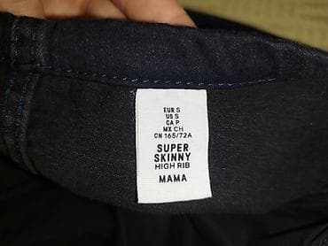 push up gace: Trudničke farmerke – Super Skinny High Rib, veličina S - Model: Super — 1