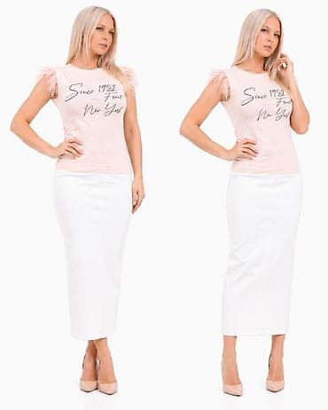 Majice na bretele: Ženska nežno roze majica sa peruškama na rukavima. Kao nova. Extra — 3