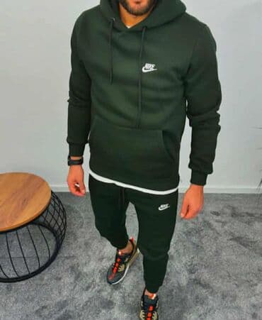 Trousers: Set, Nike, color - Blue, Cotton — 3