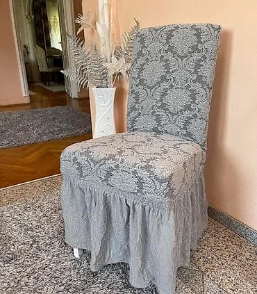 jastuci u obliku srca: Elastične navlake za stolice sa volanom – jacquard dezen - Tip — 4