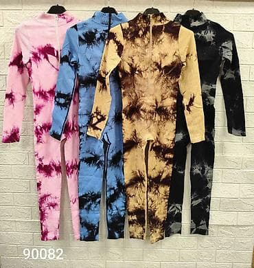 opposite pančevo: Ženski jednodelni kombinezon sa printom tie-dye. - Model: uski kroj — 2