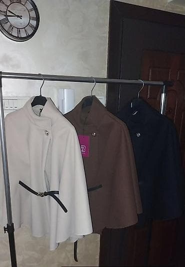 Ženska pelerina sa pojasom S do L Boje : Bež,braon,crna - Kroj