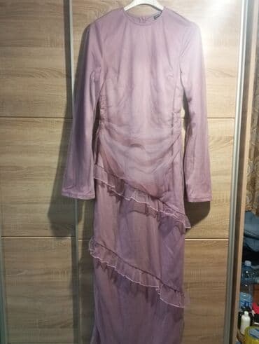krzneni prsluci sa kapuljacom: XL (EU 42), color - Lilac, Evening, Long sleeves — 1
