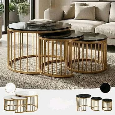 🪑✨ Set modernih stolića MILANO – 3 komada – imitacija mermera ➡💰