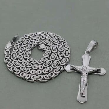 muske ogrlice hirurski celik: Ogrlica sa priveskom, Handmade, Materijal: Hirurški čelik — 3