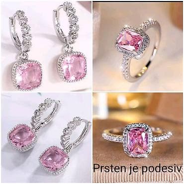 torbe m: Elegantni posrebreni set nakit sa žigom S925 od hirurskog čelika — 2