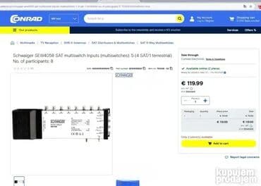 elektricni ostrac nozeva cena: *** SUPER AKCIJA *** SAT Switch - Schwaiger SEW 4058 Multi Svič 5 na 8 — 4
