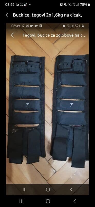 tonovi na bas gitari: Buckice, tegovi NIKE za zglob, 2x1kg na cicak, u odlicnom stanju — 2