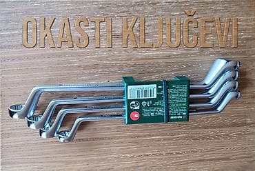 Električni alati: Nov komplet četiri okastih ključeva. Veličine ključeva su 10, 11, 12 — 1