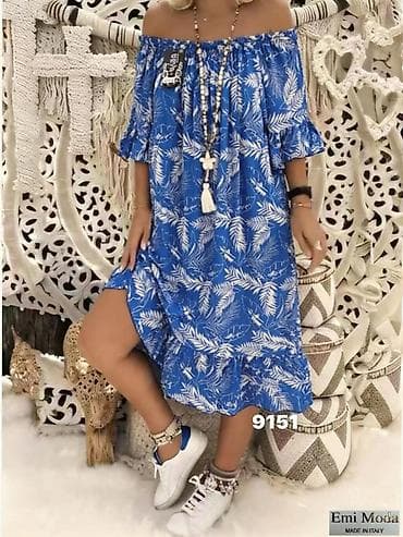 Kape i aksesoari: Letnja midi/duga haljina sa spuštenim ramenima – (Made in Italy) — 2