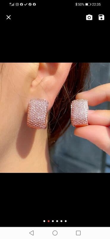 srebrne mindjuse na sraf: Hoop earrings, Material: Stainless steel — 1