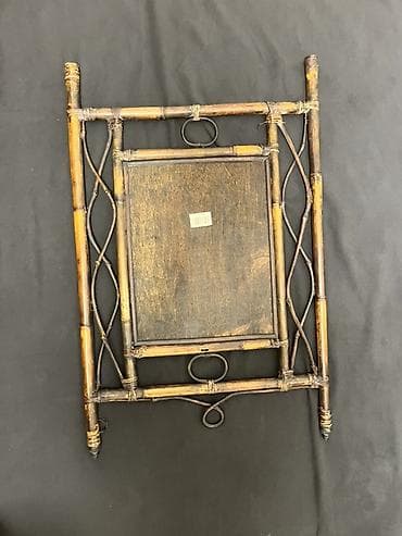 pudlice slike: Dekorativna zidna slika sa bambus okvirom - Materijal: prirodni — 2