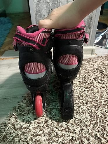 Bicikli: Rolerke na četiri točka – roza/crne Prelepi bez ostecenja - Tip — 4