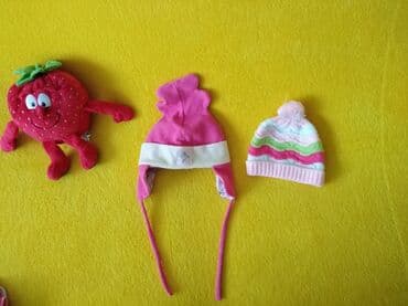 polovni kostimi za maskenbal za decu: Zimske kape za male devojčice COCONUT tople očuvane Veličina 74 80 — 2