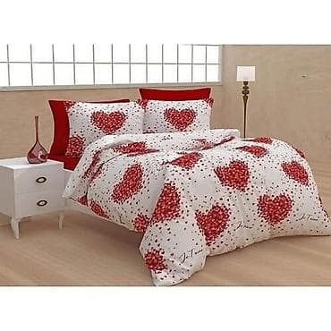 Bed sheets: Jednokrevetna singl posteljina. 100% pamuk. Set sadrzi: * dusecni — 4