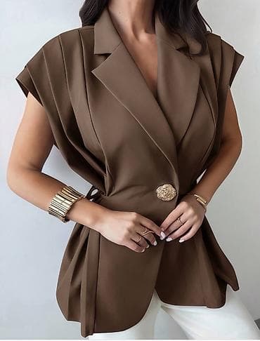 sakoi zenski: ✅Ženski bezrukavni sako – elegantan i moderno krojen prsluk-sako — 6